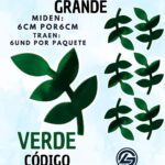 HOJAS GRANDES ESPIGA VERDE METALIZADAS 1 PAQUETE CONTIENE 6 UND CÓDIGO HOJAESP1M-030