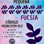 HOJAS PEQUEÑAS ESPIGA FUCSIA METALIZADAS 1 PAQUETE CONTIENE 12 UND CÓDIGO HOJAESP1M-013