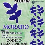 HOJAS MEDIANAS ESPIGA MORADO ESCARCHADAS 1 PAQUETE CONTIENE 8 UND CÓDIGO HOJAESP1M-020