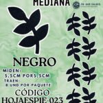 HOJAS MEDIANAS ESPIGA NEGRO ESCARCHADAS 1 PAQUETE CONTIENE 8 UND CÓDIGO HOJAESP1M-023