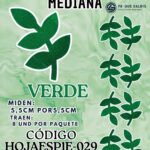 HOJAS MEDIANAS ESPIGA VERDE ESCARCHADAS 1 PAQUETE CONTIENE 8 UND CÓDIGO HOJAESP1M-020