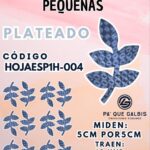 HOJAS PEQUEÑAS ESPIGA PLATEADO HOLOGRÁFICAS 1 PAQUETE CONTIENE 12 UND CÓDIGO HOJAESP1M-004