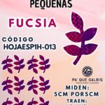 HOJAS PEQUEÑAS ESPIGA FICSIA HOLOGRÁFICAS 1 PAQUETE CONTIENE 12 UND CÓDIGO HOJAESP1M-013