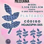 HOJAS MEDIANAS ESPIGA FUCSIA HOLOGRÁFICAS 1 PAQUETE CONTIENE 8 UND CÓDIGO HOJAESP1M-005