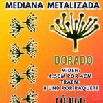 HOJAS MEDIANAS PISTILO DORADO GRANDES 1 PAQUETE CONTIENE 8 UND CÓDIGO HOJASPISM-002