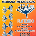 HOJAS MEDIANAS PISTILO PLATEADO GRANDES 1 PAQUETE CONTIENE 8 UND CÓDIGO HOJASPISM-005