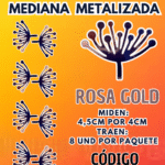 HOJAS MEDIANAS PISTILO ROSA GOLD GRANDES 1 PAQUETE CONTIENE 8 UND CÓDIGO HOJASPISM-008