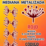 HOJAS MEDIANAS PISTILO ROJO GRANDES 1 PAQUETE CONTIENE 8 UND CÓDIGO HOJASPISM-017