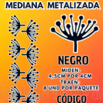 HOJAS MEDIANAS PISTILO NEGRO GRANDES 1 PAQUETE CONTIENE 8 UND CÓDIGO HOJASPISM-023