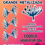 HOJAS GRANDES PISTILO PLATEADO GRANDES 1 PAQUETE CONTIENE 6 UND CÓDIGO HOJASPISM-006