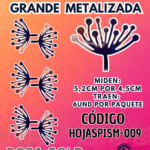 HOJAS GRANDES PISTILO ROSA GOLD GRANDES 1 PAQUETE CONTIENE 6 UND CÓDIGO HOJASPISM-009