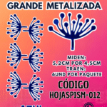 HOJAS GRANDES PISTILO AZUL GRANDES 1 PAQUETE CONTIENE 6 UND CÓDIGO HOJASPISM-012