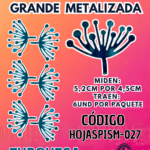 HOJAS GRANDES PISTILO TURQUESA GRANDES 1 PAQUETE CONTIENE 6 UND CÓDIGO HOJASPISM-027