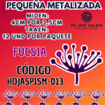 HOJAS PEQUEÑAS PISTILO FUCSIA 1 PAQUETE CONTIENE 12 UND CÓDIGO HOJASPISM-013