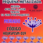 HOJAS PEQUEÑAS PISTILO MORADO 1 PAQUETE CONTIENE 12 UND CÓDIGO HOJASPISM-019