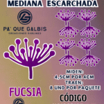 HOJAS MEDIANAS PISTILO FUCSIA ESCARCHADAS 1 PAQUETE CONTIENE 8 UND CÓDIGO HOJASPISE-014
