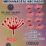 HOJAS MEDIANAS PISTILO ROJO ESCARCHADAS 1 PAQUETE CONTIENE 8 UND CÓDIGO HOJASPISE-017