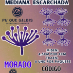 HOJAS MEDIANAS PISTILO MORADO ESCARCHADAS 1 PAQUETE CONTIENE 8 UND CÓDIGO HOJASPISE-029