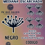 HOJAS MEDIANAS PISTILO NEGRO ESCARCHADAS 1 PAQUETE CONTIENE 8 UND CÓDIGO HOJASPISE-023