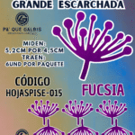 HOJAS GRANDES PISTILO FUCSIA ESCARCHADAS 1 PAQUETE CONTIENE 6 UND CÓDIGO HOJASPISE-015