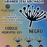 HOJAS GRANDES PISTILO NEGRO ESCARCHADAS 1 PAQUETE CONTIENE 6 UND CÓDIGO HOJASPISE-023