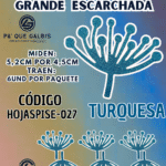 HOJAS GRANDES PISTILO TURQUESA ESCARCHADAS 1 PAQUETE CONTIENE 6 UND CÓDIGO HOJASPISE-027