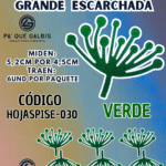 HOJAS GRANDES PISTILO VERDE ESCARCHADAS 1 PAQUETE CONTIENE 6 UND CÓDIGO HOJASPISE-030