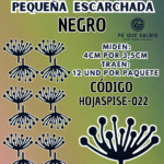 HOJAS PEQUEÑAS PISTILO NEGRO ESCARCHADAS 1 PAQUETE CONTIENE 12 UND CÓDIGO HOJASPISE-022