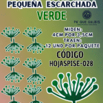 HOJAS PEQUEÑAS PISTILO VERDE ESCARCHADAS 1 PAQUETE CONTIENE 12 UND CÓDIGO HOJASPISE-028