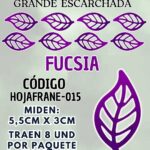 HOJAS GRANDES FRANYI NEGRO ESCARCHADAS 1 PAQUETE CONTIENE 8 UND CÓDIGO HOJAFRANE-015
