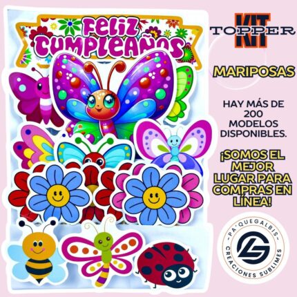 KIT TOPPER MARIPOSAS CÓDIGO #KIT-265