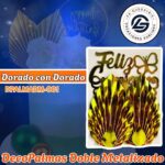 DecoPalma Doble Metalizado Dorado #DPALMA-001
