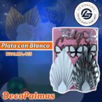 DecoPalma PLATA con Blanco #DPALMA-015