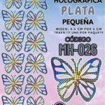Mariposas Pequeñas Fabiola Plateado Holográfica 1 paquete contiene 12 und. código MH-026
