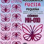 Mariposas Pequeñas Keiry Fucsia Holográfica 1 paquete contiene 12 und. código MH-010