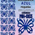 Mariposas Pequeñas Lenna Azul Holográfica 1 paquete contiene 12 und. código MH-026