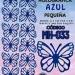 Mariposas Pequeñas Maria Azul Holográfica 1 paquete contiene 12 und. código MH-026