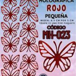 Mariposas Pequeñas Daniela Rojo Holográfica 1 paquete contiene 12 und. código MH-023