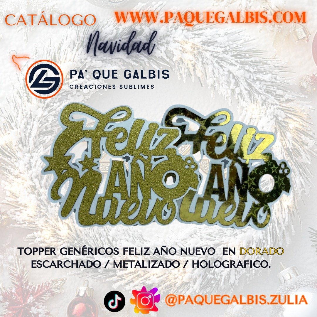 1002555132.jpg Topper Genérico Feliz año nuevo - Imagen 1