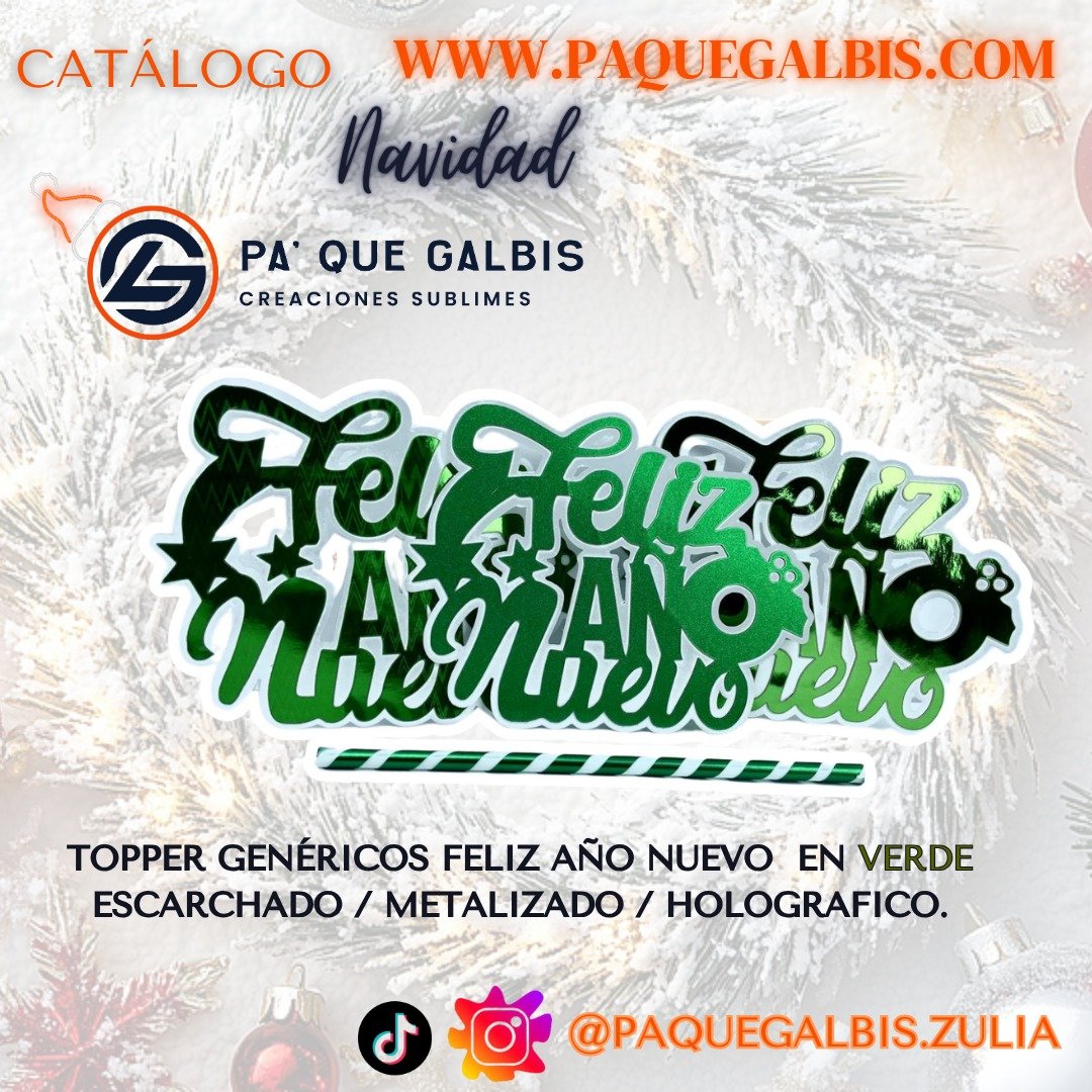 1002555136.jpg Topper Genérico Feliz año nuevo - Imagen 1