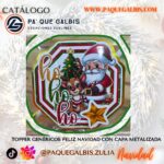 Topper Genérico mas capa metal feliz navidad HOHOHO