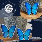 Mariposas TRADICIONAL CELESTE 8UNID