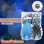 DecoPalma PLATA con Azul Celeste #DPALMA-022