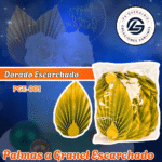 PALMA A GRANEL DORADO ESCARCHADA 1 PAQUETE CONTIENE 10 UND CÓDIGO PGCM-001