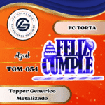 Topper Generico FC Torta AZUL #TGM-054