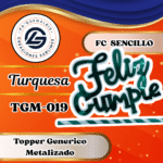 Topper Generico FC Sencillo TURQUESA #TGM-019