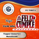 Topper Generico FC Torta ROJO #TGM-056