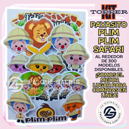 Kit Topper payasito plim plim Safari #KIT-295