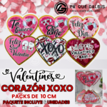 Packs De 10cm Corazón XoXo X6unid