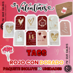 Tags Rojo Con Dorado